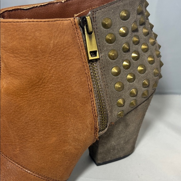 Jessica Simpson Rust/Brown Leather Ankle Booties - Picture 5 of 9